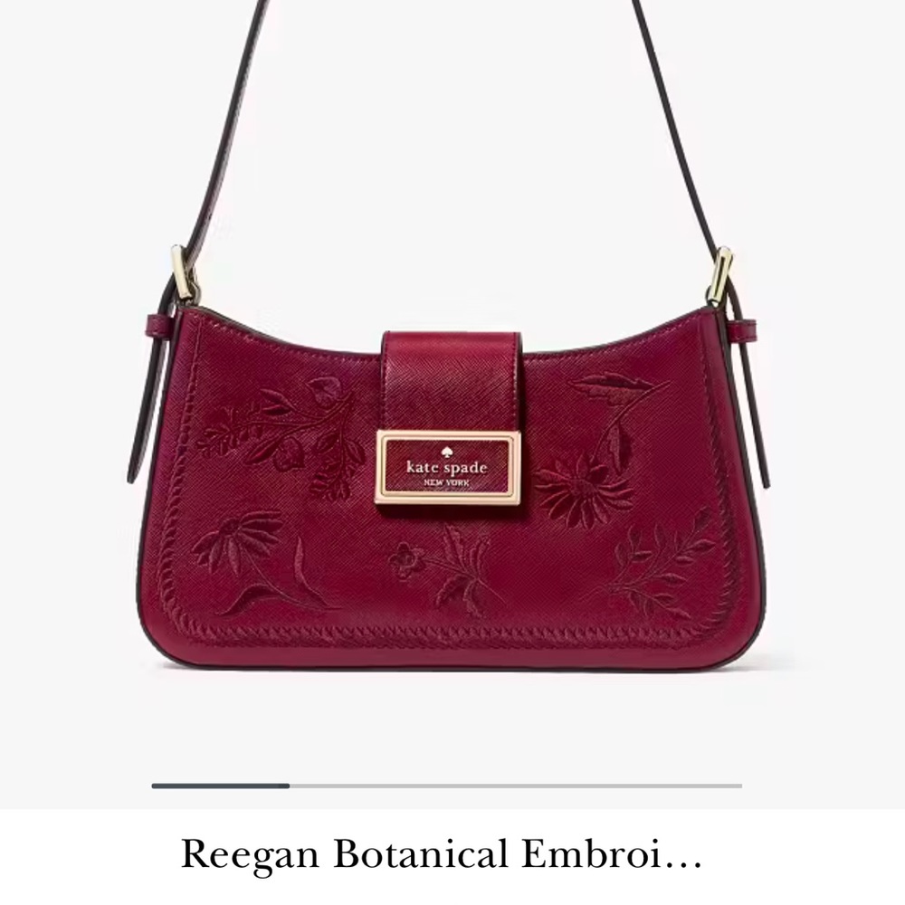 ISO Blackberry Preserves Reega Botanical Embroidered Shoulder Bag